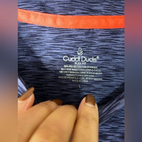 Cuddl Duds Base Layer Blue Casual Stretchy Shirt Size large - Picture 4 of 5